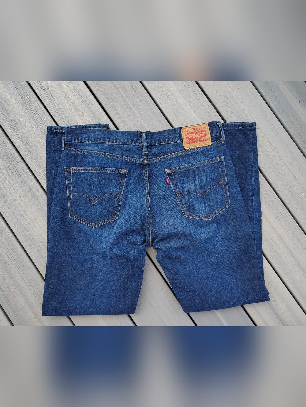 LEVI STRAUSS & CO.Classic Men's 36W x32L Blue Denim Jeans - Picture 2 of 2
